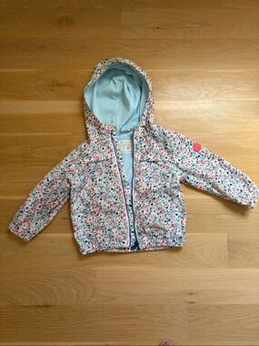 Zara Kids Floral Hooded Jacket - White Multi 2/3 years